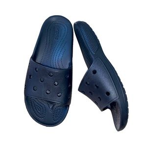 Iconic Comfort CROCS black sandals women’s size 8 men’s flip flops size 6